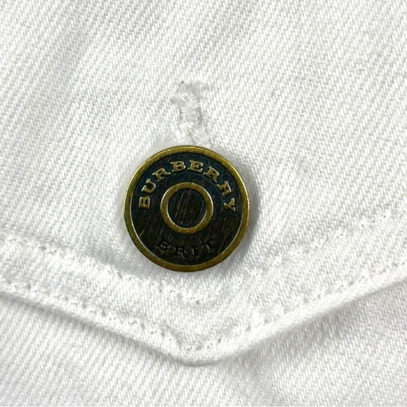 Burberry Brit White Cargo Stretch Denim Mini Skirt Size 4 - Picture 9 of 11